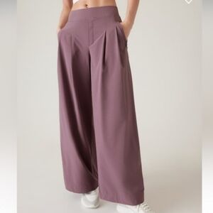 Athleta Brooklyn Heights Wide Leg Pant - damask mauve